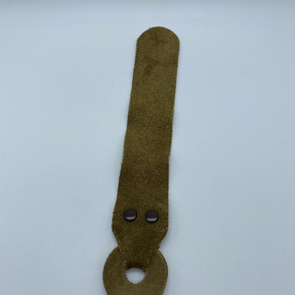 Tan Leather Loop Woven D Ring Belt Women's Size M End to End 34" - Picture 8 of 11